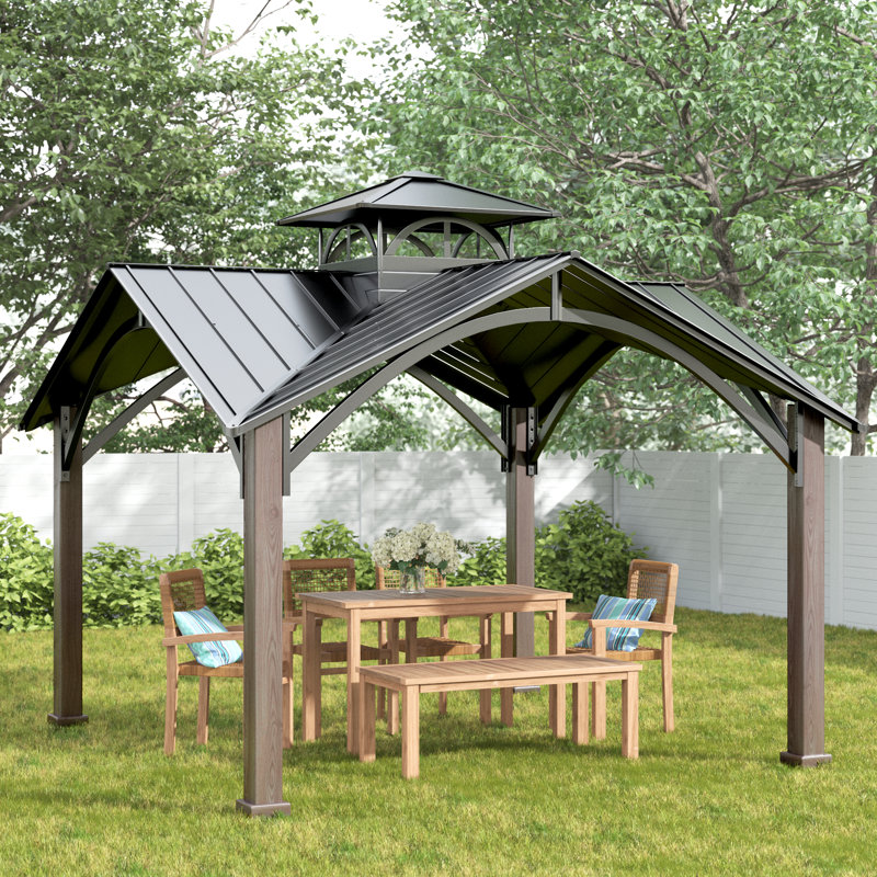 Sunjoy Roanforth 11 Ft. W x 11 Ft. D Steel Patio Gazebo & Reviews